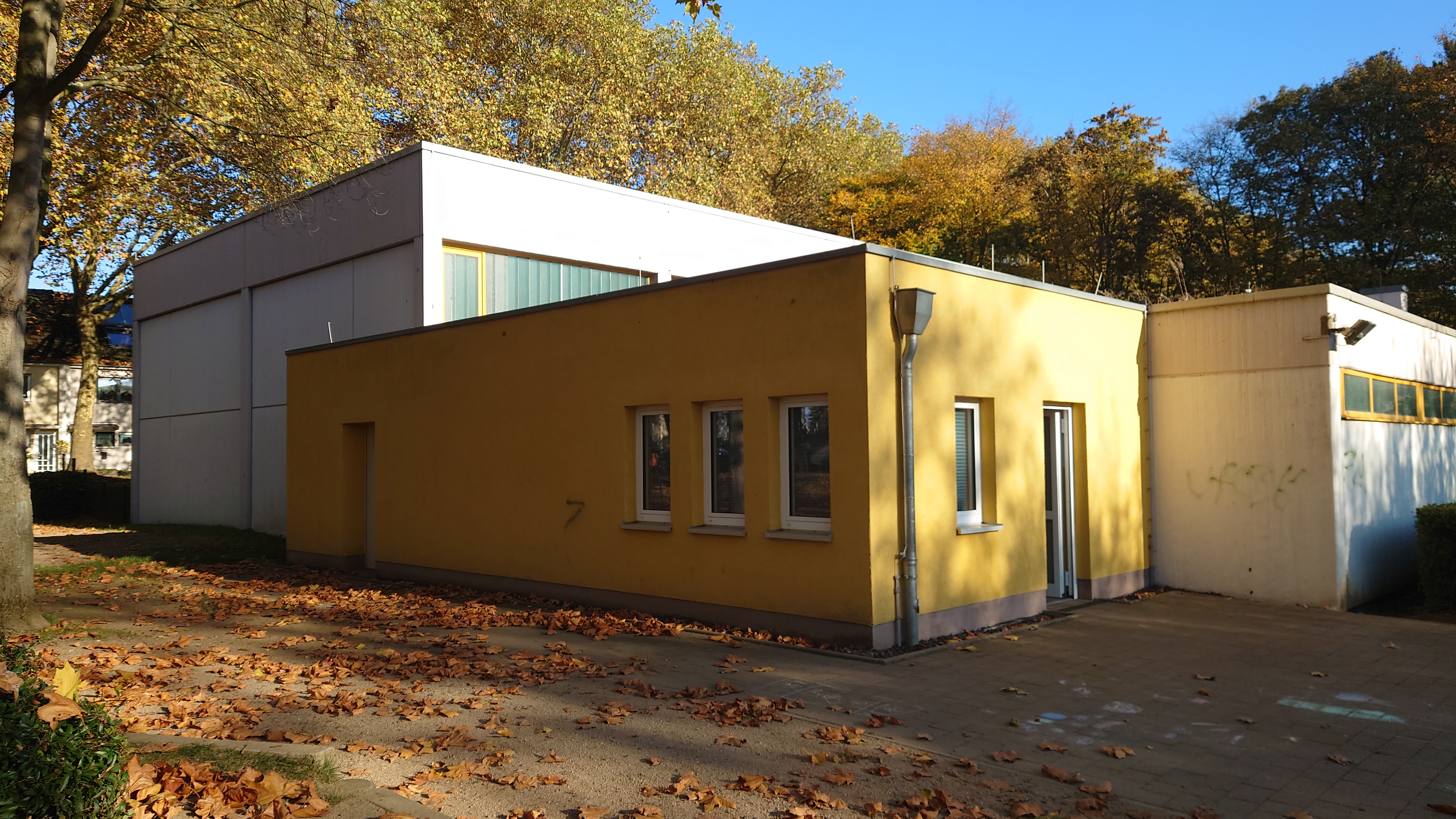 Außenansicht der Deichhaus Turnhalle